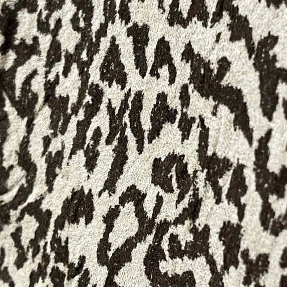 CHICO’S Jacket XL Brown Leopard Print Beaded Sequins Lined Long Sleeve Size 3 - Picture 5 of 12